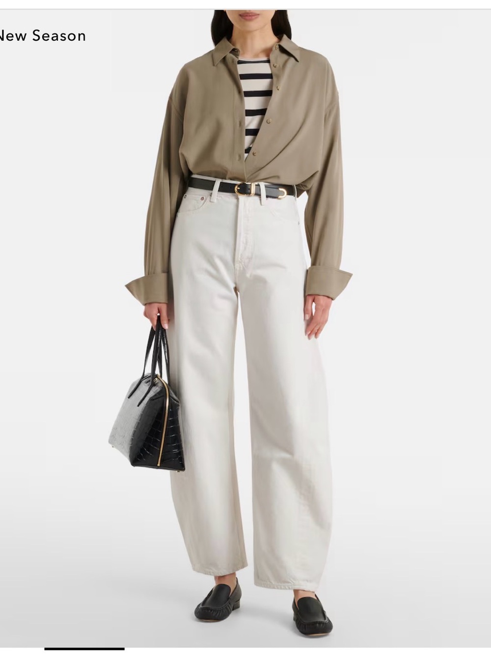 Agolde LUNA Wide-Leg High-Rise Jeans — White